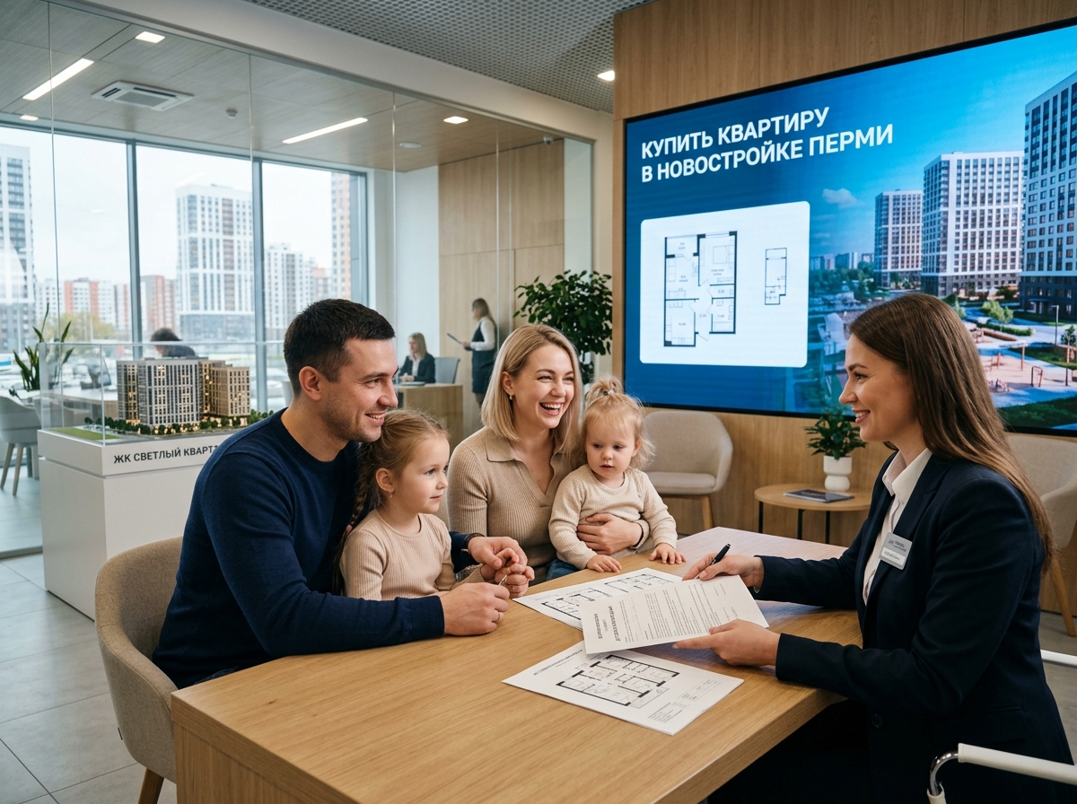 Покупка двухкомнатной квартиры в новостройке Перми