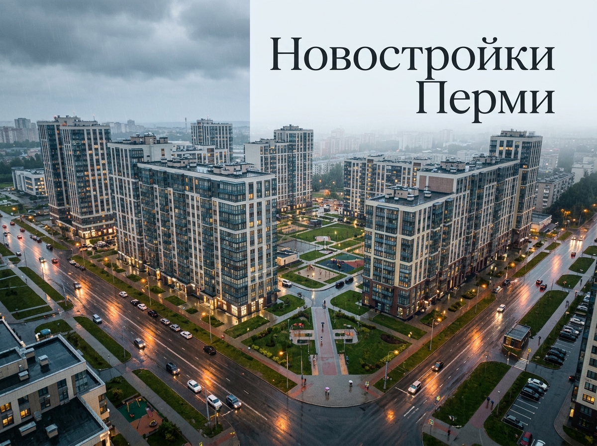 Новостройки на бульваре Гагарина в Перми